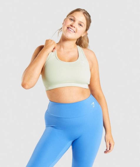 Women's Gymshark Essential Racer Back Sports Bra Mint | NZ 9INMRO